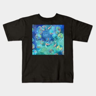 Pond of Fish and Lilly Pads Kids T-Shirt